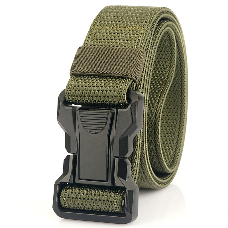 Nueva hebilla rápida cinturón táctico ventiladores militares entrenamiento al aire libre nylon elástico tejido overoles cinturón todo partido