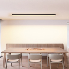 北欧现代极简设计师款办公室卧室客厅餐厅吧台长条过道一字吸顶灯
