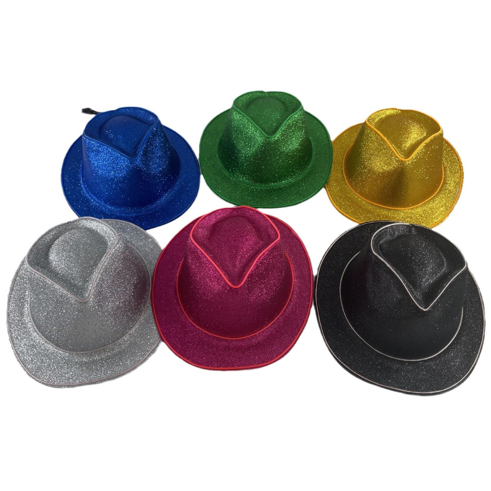 LED luminoso esquinilla sombrero sombrero de jazz plástico rosa disfraz de Halloween carnaval espectáculo sombrero de fiesta accesorios