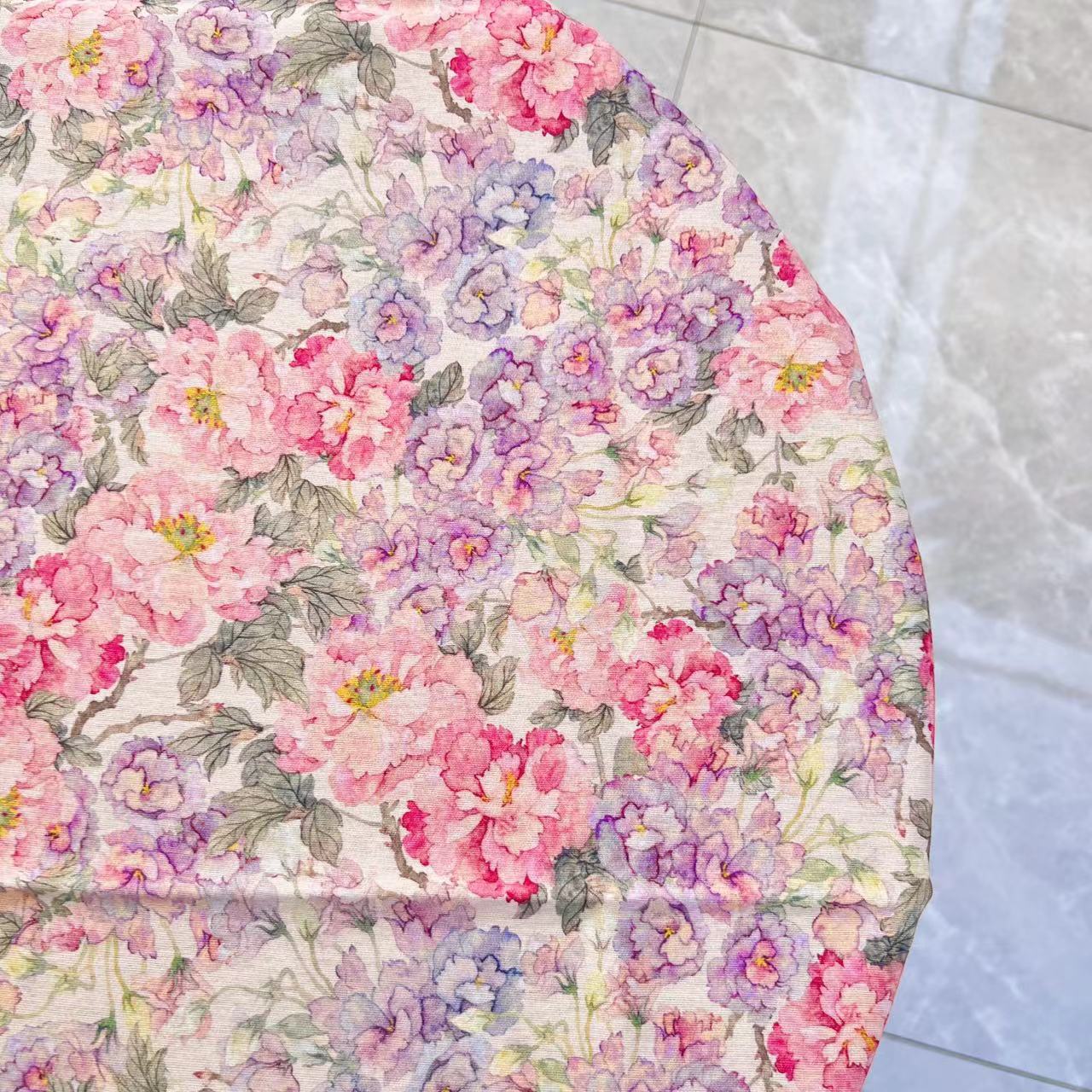 韩版纯棉数码印花面料夏天丝麻卡通碎花布童装成人装手工半成品