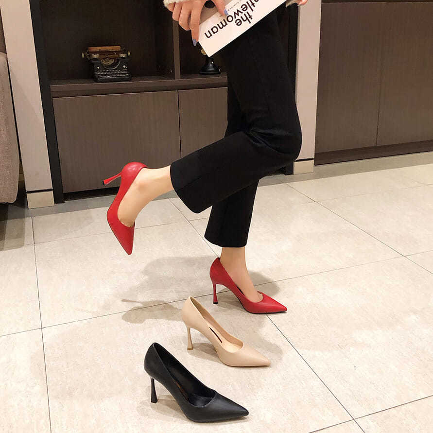 High heels made of soft leather