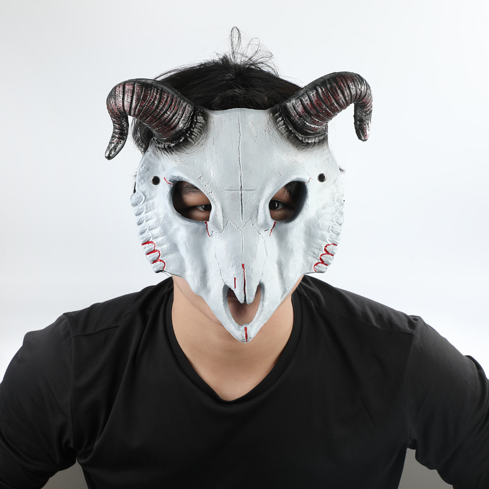 Goat Mask Realistic Halloween Costume Accessory Cosplay Party Prop_voghion.com