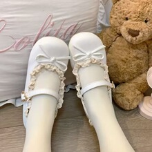 少女心蝴蝶结玛丽珍鞋子女小花蕾2025年秋季新款洛丽塔配裙小皮鞋