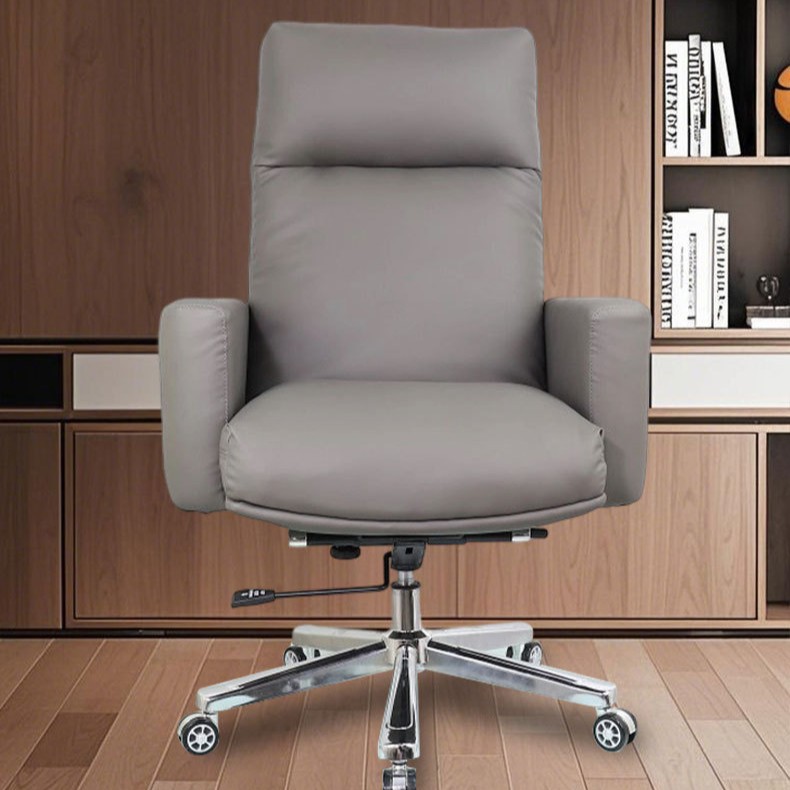 가정용 컴퓨터 의자 아치형 하이백 좌식 회의 의자 책상 사장 의자 간단한 가죽 학습 의자