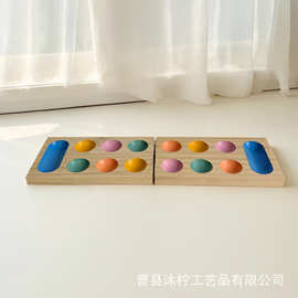 木质宝石棋颗粒归仓桌面游戏棋收纳盒药品收纳盒七天分装胶囊药盒