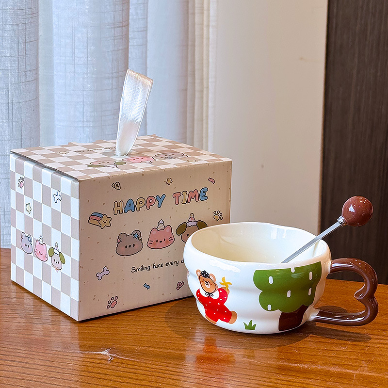 Taza de Cerámica de Oso Resistente a Altas Temperaturas para Café y Desayuno