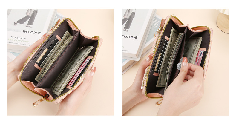 207g Weight Zipper Closure Type Single Shoulder Strap Strap Type Phone Wallets Bags Type Casual, Daily Occasion PVC Material Solid Color Pattern All Seasons Season Unisex Gender Vintage Style, Classic Style Style Square Shape Small Size Unisex Solid Color PVC Zipper Phone Wallets 3