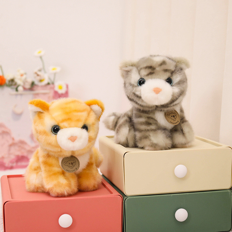 Simulación transfronteriza muñeca gatito dibujos animados sentados muñeca gatito pequeño muñeca agarrar muñeca foto accesorios regalo de cumpleaños image 2