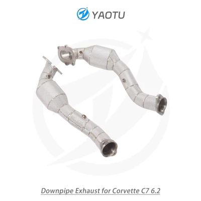 Suitable for Chevrolet Corvette C7 6.2L downpipe with catalytic converter and insulation material (Exhaust pipe)