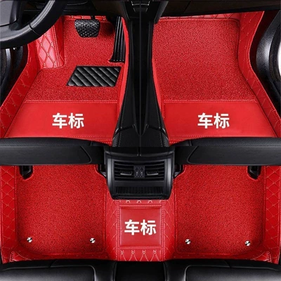 Modelə uyğun ayaqaltı – Paimei full-coverage car floor - porsche-718-double-layerdeep-red-deep-red-silk-loop