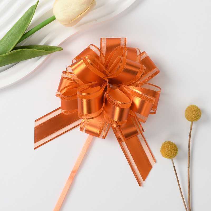 Comercio exterior transfronterizo mediano 30 bola de gasa de nieve mate flor regalo de Navidad embalaje de flores cinta de color metálico