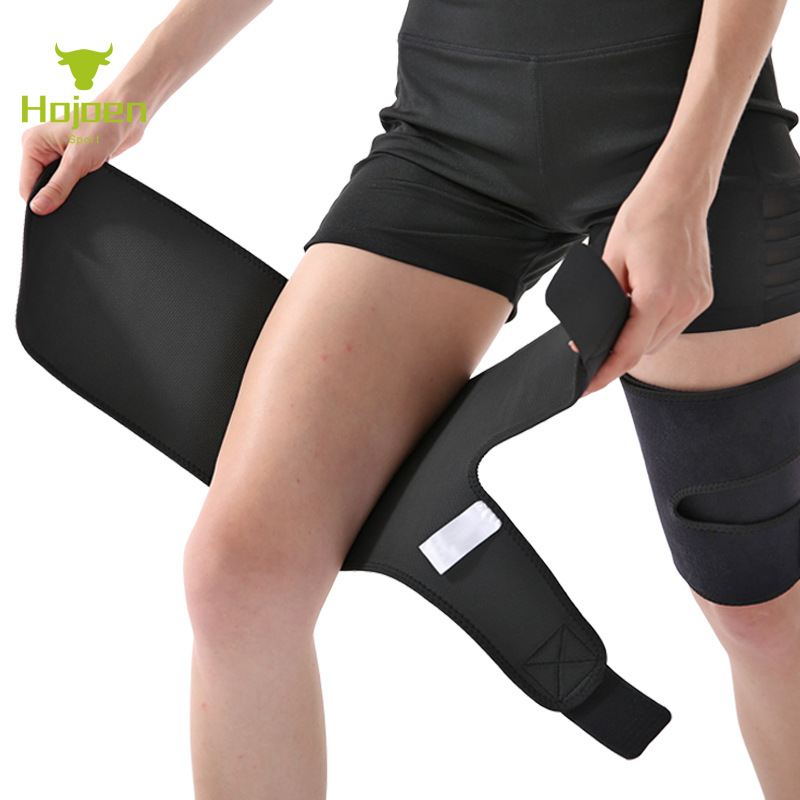 's Straight Hair Adjustable Sweat Shaping Leg Belt Thigh Muscle Protective Gear Basketball Running Outdoor Sports Leggings