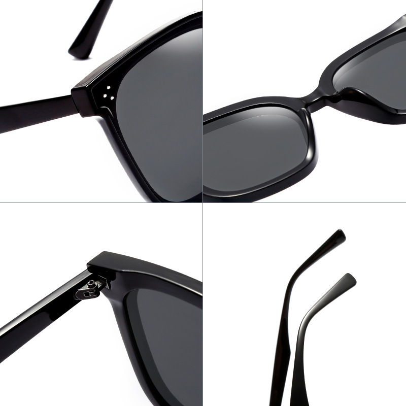 Gafas de sol GM Mi Ding para mujer, de alta gama, adelgazantes, estilo celebridad de internet, montura grande, protección UV, gafas de sol modernas, estilo retro.