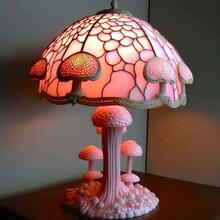跨境魔幻led七彩蘑菇灯摆件创意家居usb插头小夜灯工艺品树脂雕像