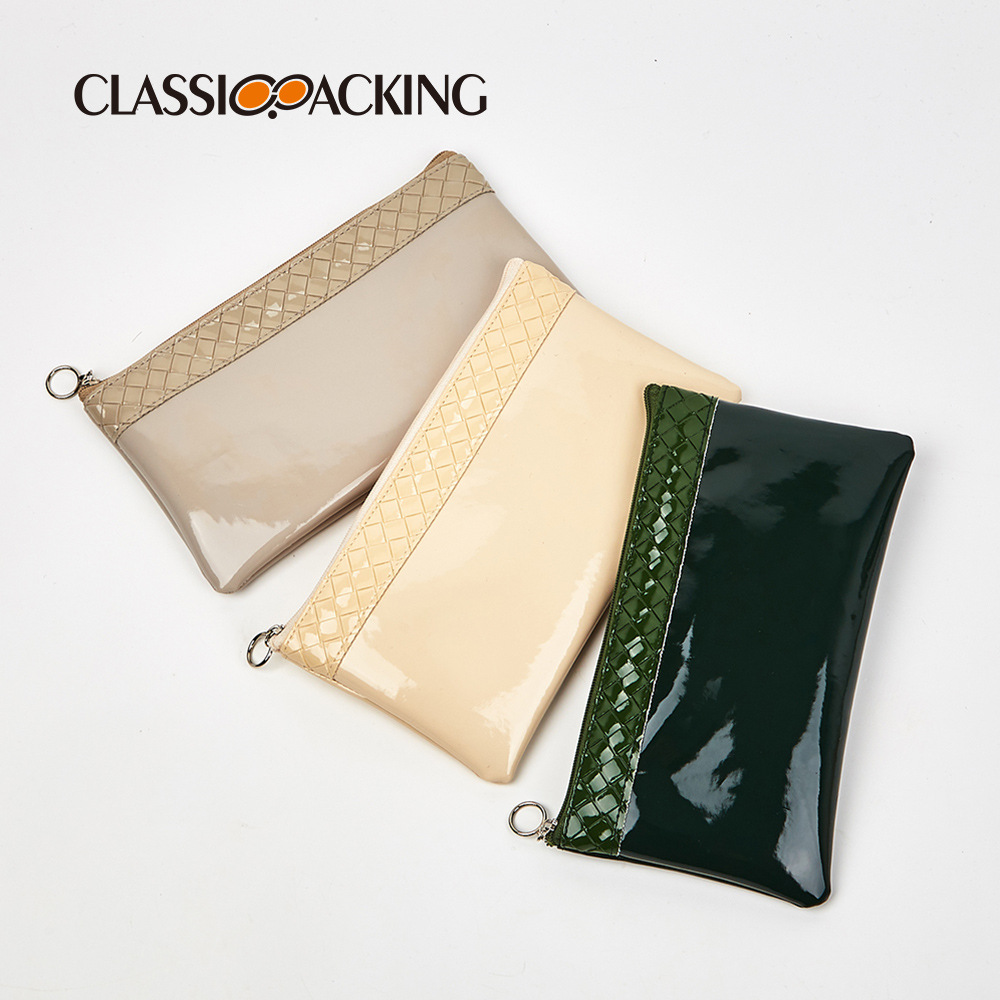 Bolsa de almacenamiento de productos de cuidado de la piel al por mayor de fábrica bolsa de lavado de gran capacidad portátil impermeable bolsa de cremallera de cuero de PVC con logotipo