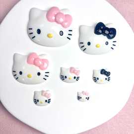 可爱KT猫头树脂配件 冰箱贴纸巾盒装饰 diy奶油胶滴胶手机壳贴片