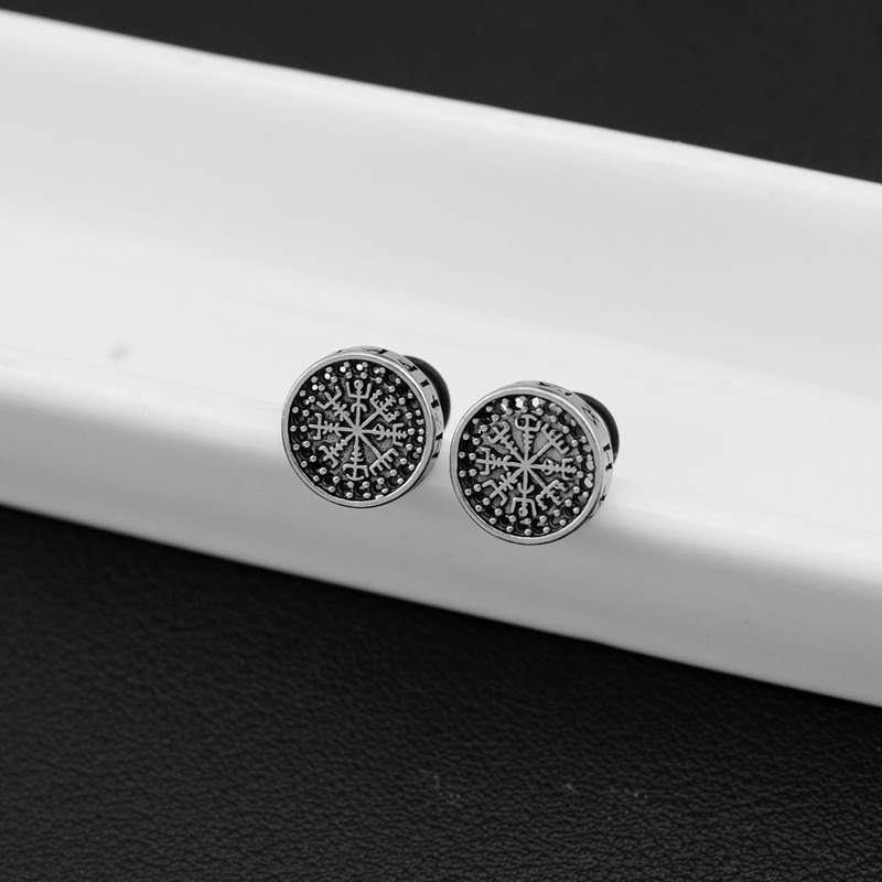 Minimalist Stainless Steel Stud Earrings For Men Punk Style_voghion.com