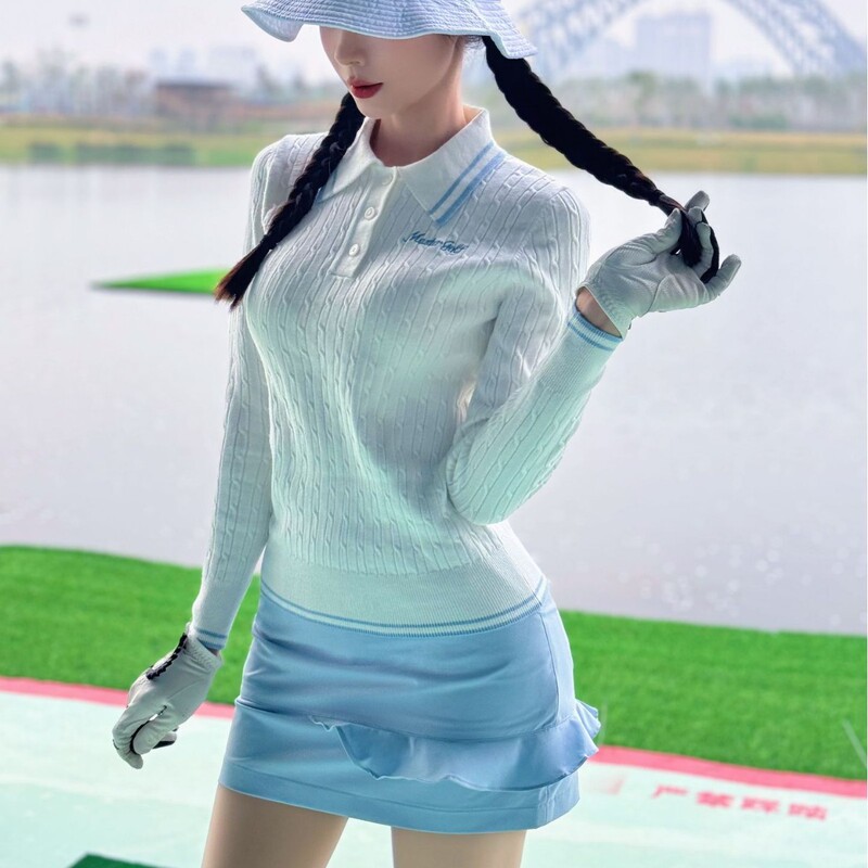 Golf new suit outdoor sports leisure high stretch sweater overskirt spring and autumn long sleeve slim overskirt play ball Golf new suit outdoor sports leisure high stretch sweater overskirt spring and autumn long sleeve slim overskirt play ball