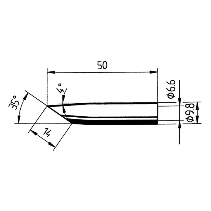 Tachiho 0832GD паяльник подходит для ERSA паяльника косой PTC 70 POWER TOOL Ло железная голова