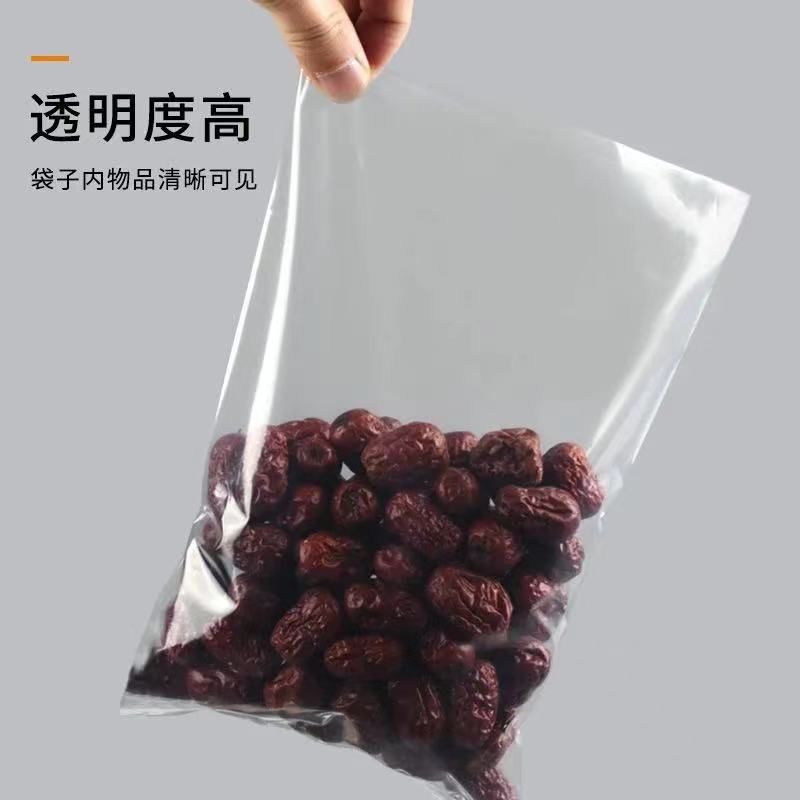 Bolsa de plástico transparente grande alta presión PE película empaque de alimentos engrosado empaque almacenamiento a prueba de humedad bolsa de película plana