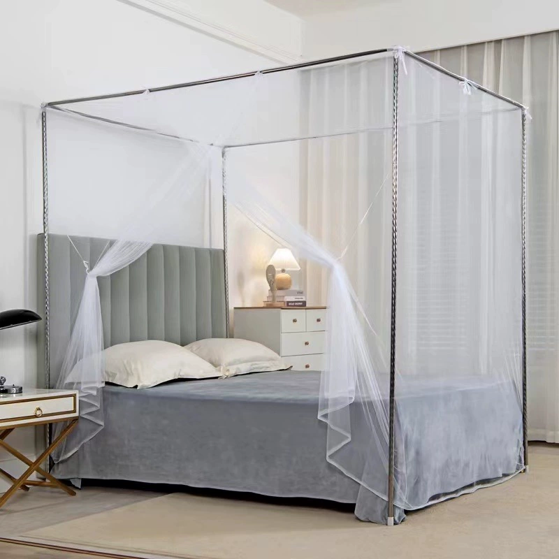 Бытовая дворцовая москитная сетка, толстый кронштейн, напольная подставка в стиле принцессы, зашифрованная утолщенная сетка, марля, старомодная двуспальная кровать, москитная сетка, старомодная