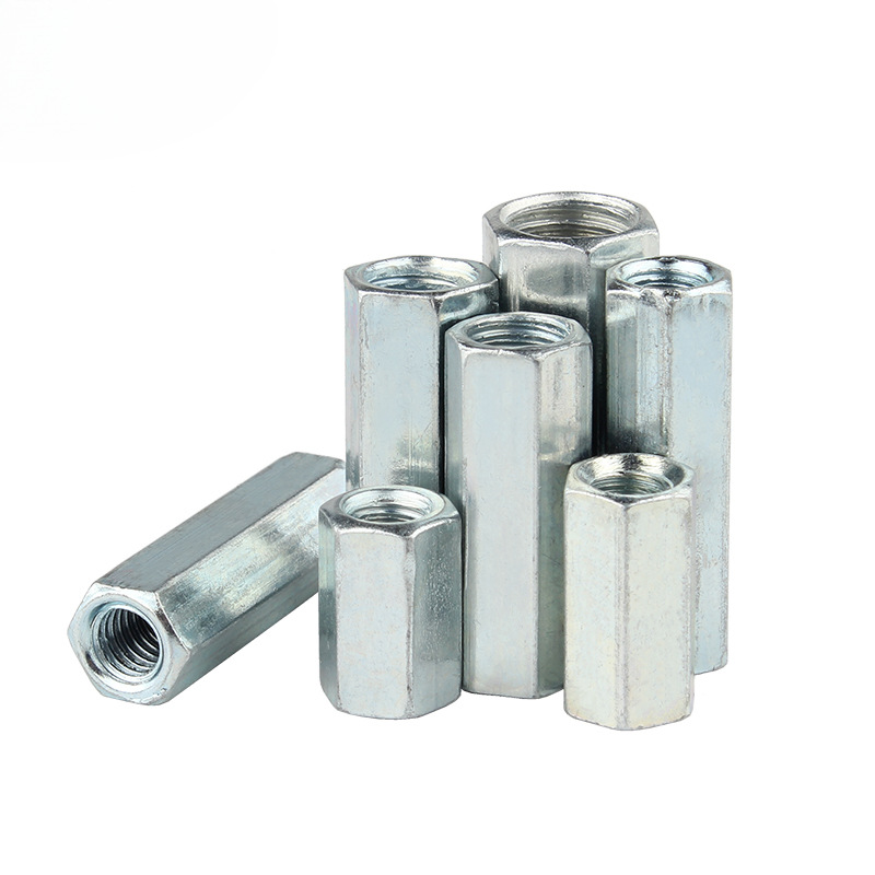 镀锌加长六角螺母/加长圆型接头螺母/螺杆丝杆连接螺帽M4M5M6-M20