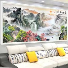 新款钻石画2022满钻客厅富春山居图点贴十字绣手工钻石绣大幅风景