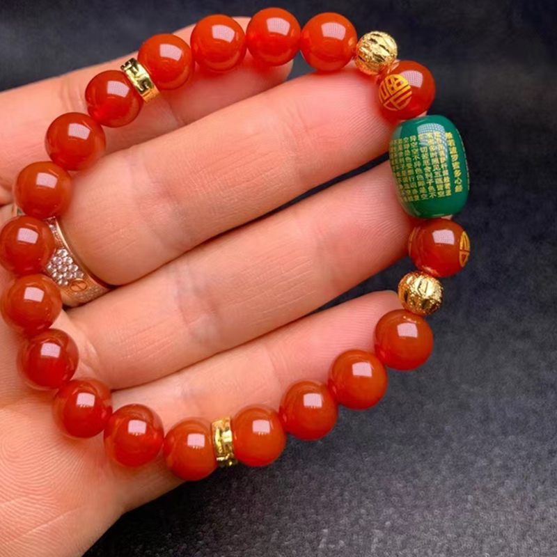 녹색 심경 마노 팔찌