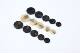 Imitation Horn Double-plane Non-standard Texture Button Black brown Beige Sweater Suit Coat Coat Button