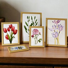 相框画框摆件照片墙手工diy6寸7寸8寸10寸a4简约木质摆挂展示画框