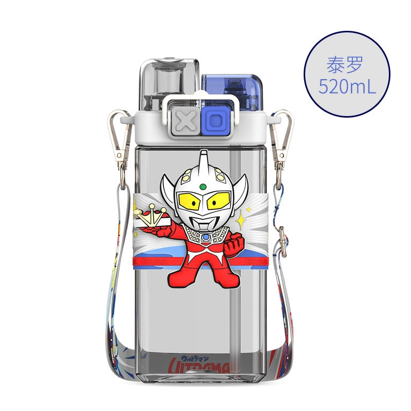 艾可思 Square children's high quality plastic straw with glass for elementary school students, fall protection