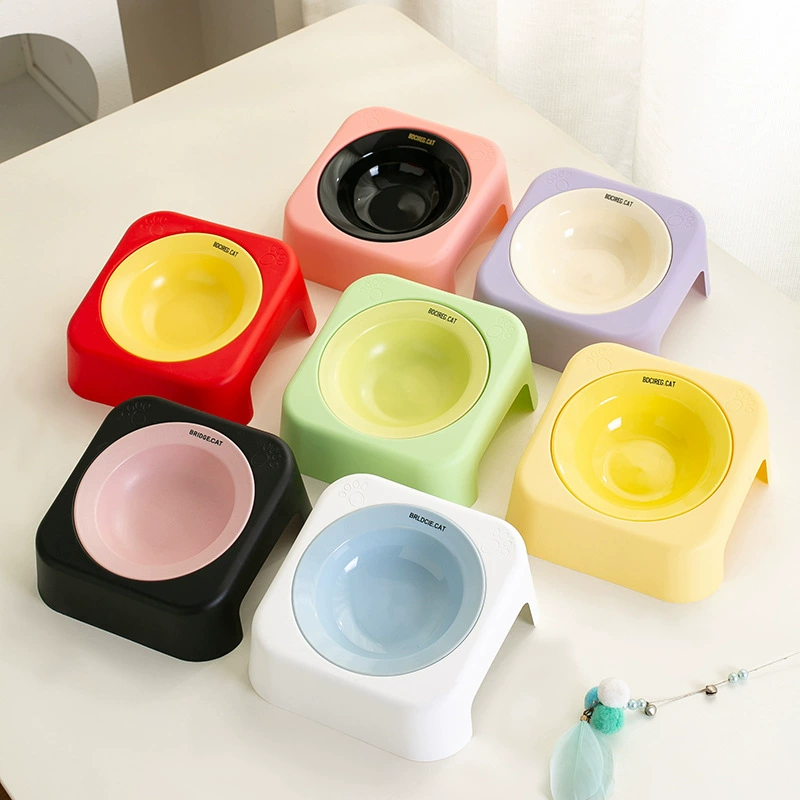 Корейский подлинный BD НЛО кошачий керамический держатель чаши для домашних животных