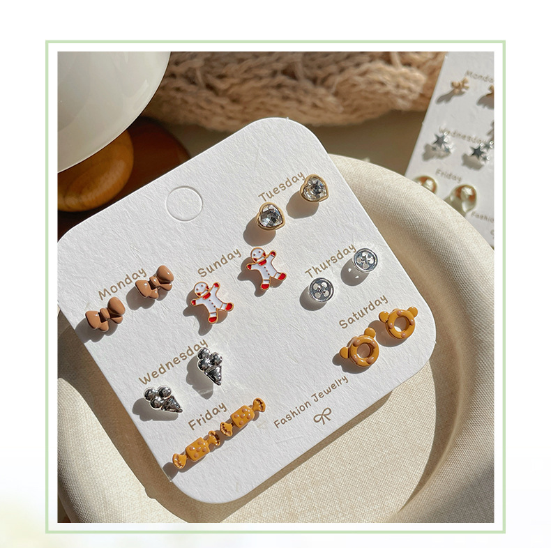 12g Weight 925 Sterling Silver Ear Needle Material Ear Studs Classification 1 Set Quantity 1 Set Elegant Cute Heart Shape Bow Knot Enamel Alloy Ear Studs