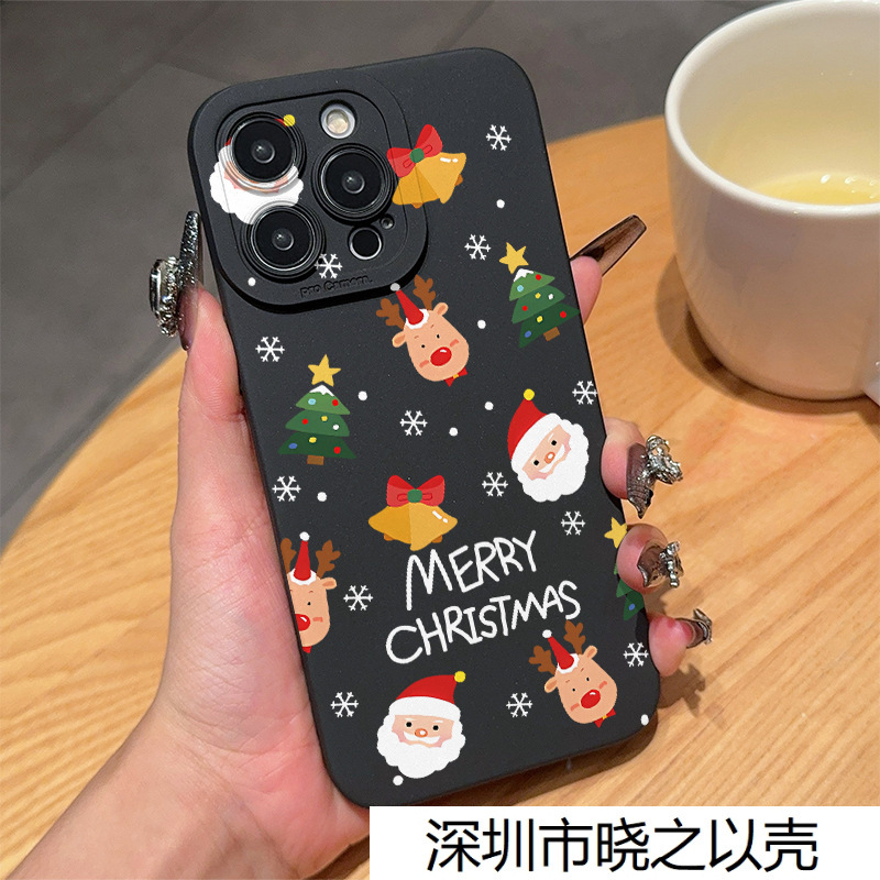 卡通圣诞老人iPhoneXs苹果11/12/13/14/15/16/17promax手机保护套