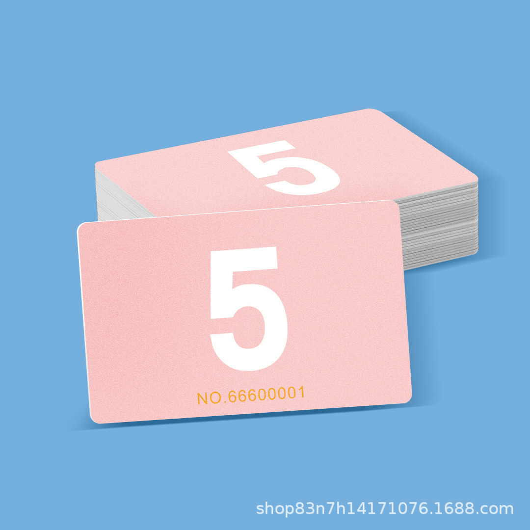 Tarjeta de chip esmerilado PVC resistente al desgaste sala de ajedrez código simbólico especial fichas de plástico Mahjong valor facial