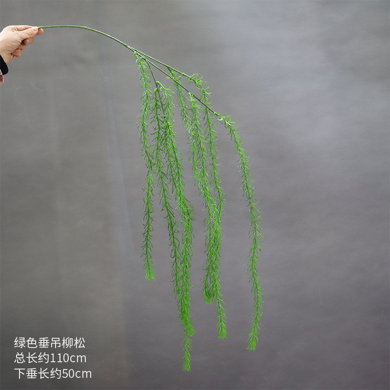 녹색 매달린 버드나무