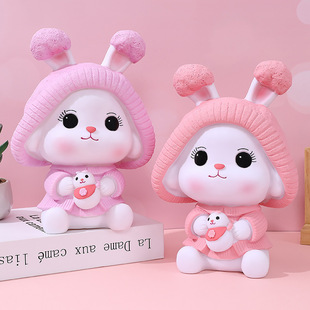 Factory wholesale rabbit piggy bank creative cartoon piggy bank not afraid to fall boys and girls gifts Children's Day gifts