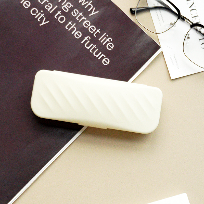 Caja de gafas de plástico blanco arroz fabricante de caídas al por mayor cajas de almacenamiento de gafas de alta calidad de gafas