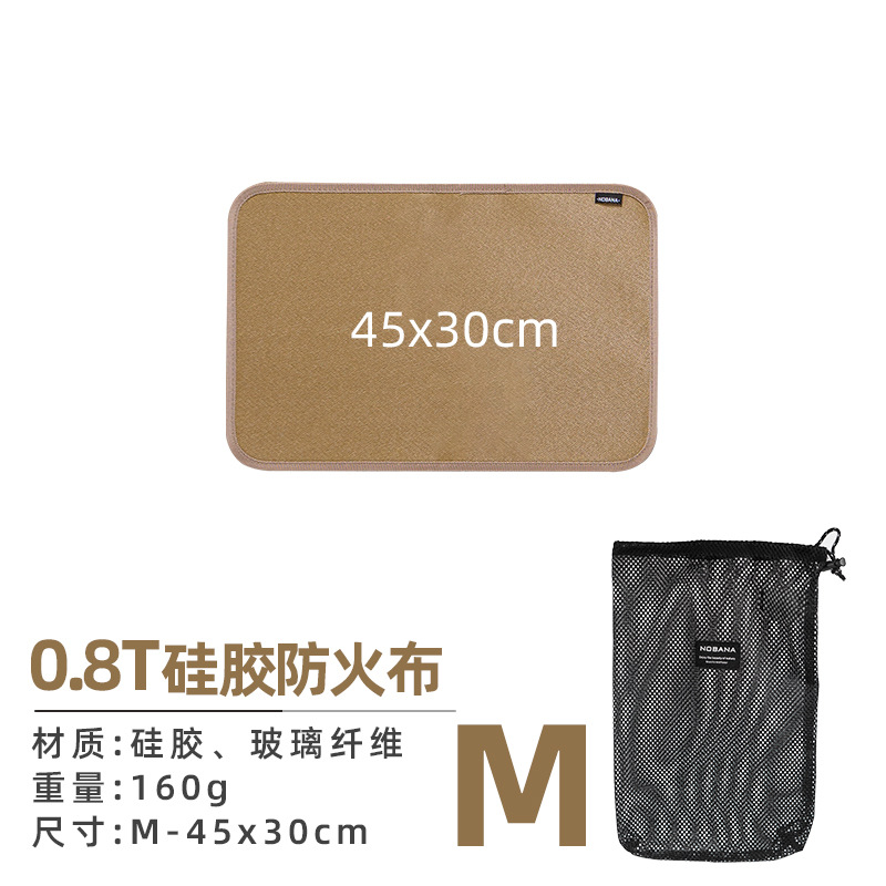 Acampar al aire libre paño ignífugo almohadilla de aislamiento retardante de llama de alta temperatura de silicona resistente fibra de vidrio barbacoa fuego manta anti-escaldadura estera de mesa