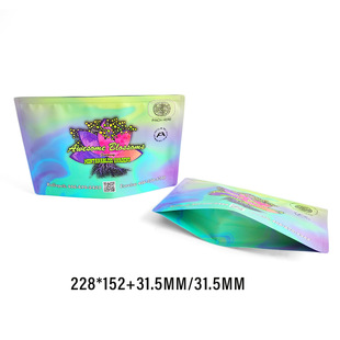 Custom Small and Large Size Color Printing Fingerprint Kids Lock Tobacco Bag Standing Packaging Food Bag