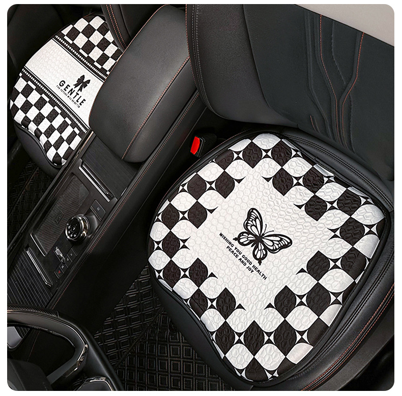 Factory Direct Sales Summer Honeycomb Gel Car Seat Cushion Black and White Silicone Ice Silk Cooling Pad Office Chair Ice Pad