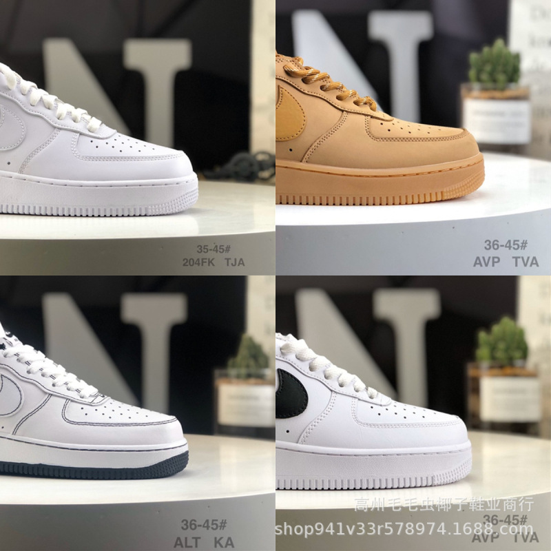 Putian Shoes High Version Low Top Air Force One Pure White Sneakers for Men and Women All-match High Top Wheat Casual White Putian Shoes High Version Low Top Air Force One Pure White Sneakers for Men and Women All-match High Top Wheat Casual White