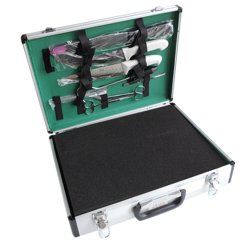 Caja del instrumento quirúrgico animal grande displane traje cerdo, ganado y ovejas animal displane hacha machete herramienta equipo de cría