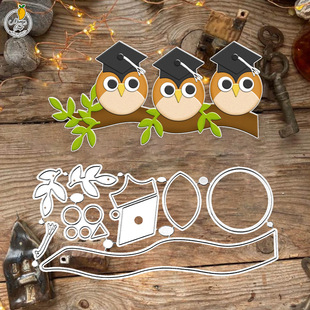 Handbook Decoration Graduation Season Greeting Card Handmade Paper Art Carbon Steel Knife Mold Silicone Seal Embossing Knife Mold Cross-Border Delivery
