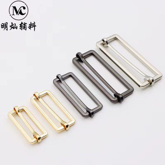 Metal Japanese Pin Buckle Bag Shoulder Strap Three-gear Adjustable Buckle Square Buckle Bag Accessories Alloy Pull Core Buckle