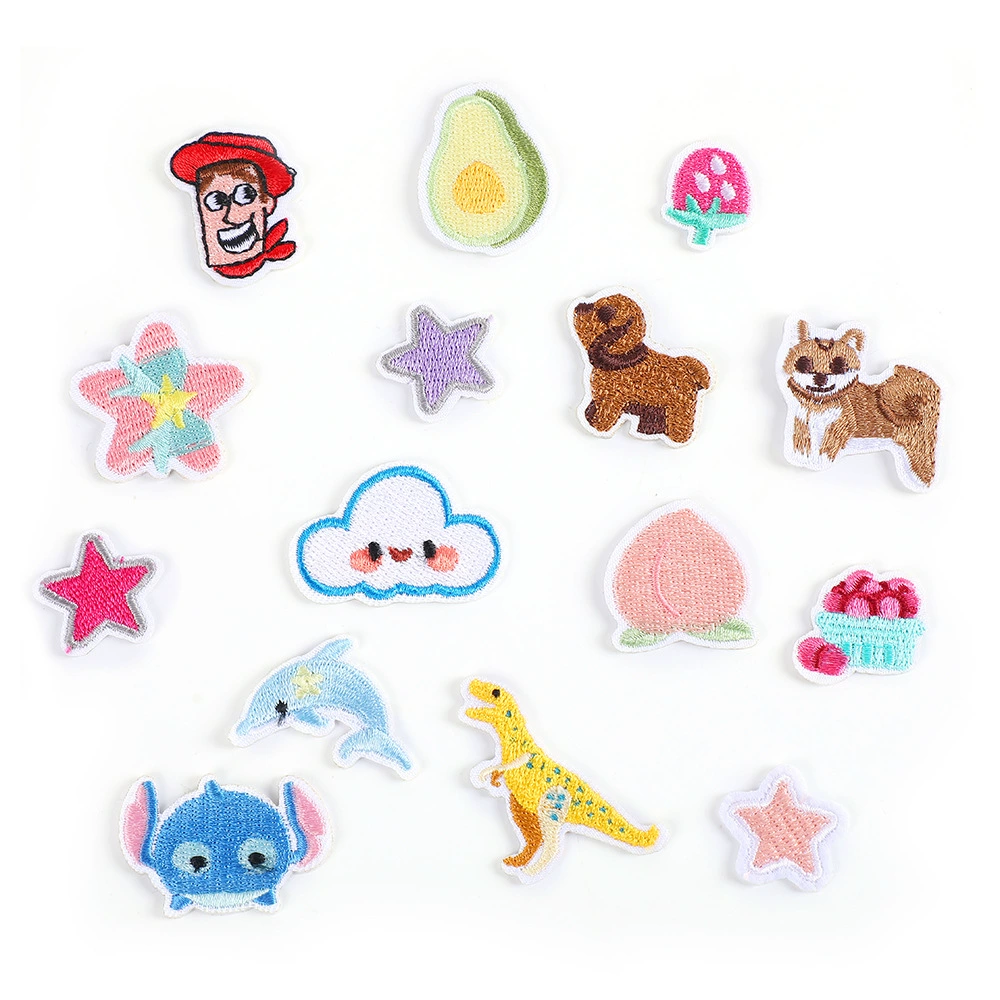 Cartoon machine embroidery embroidery cloth patch DIY handmade bag hole patch Clothes patch Towel cloth patch E18