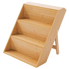 新商品のデスクトップの多層は竹の木の台所の調味料の瓶の収納棚の碗の皿の家庭用の物置棚を引っ張ることができます。