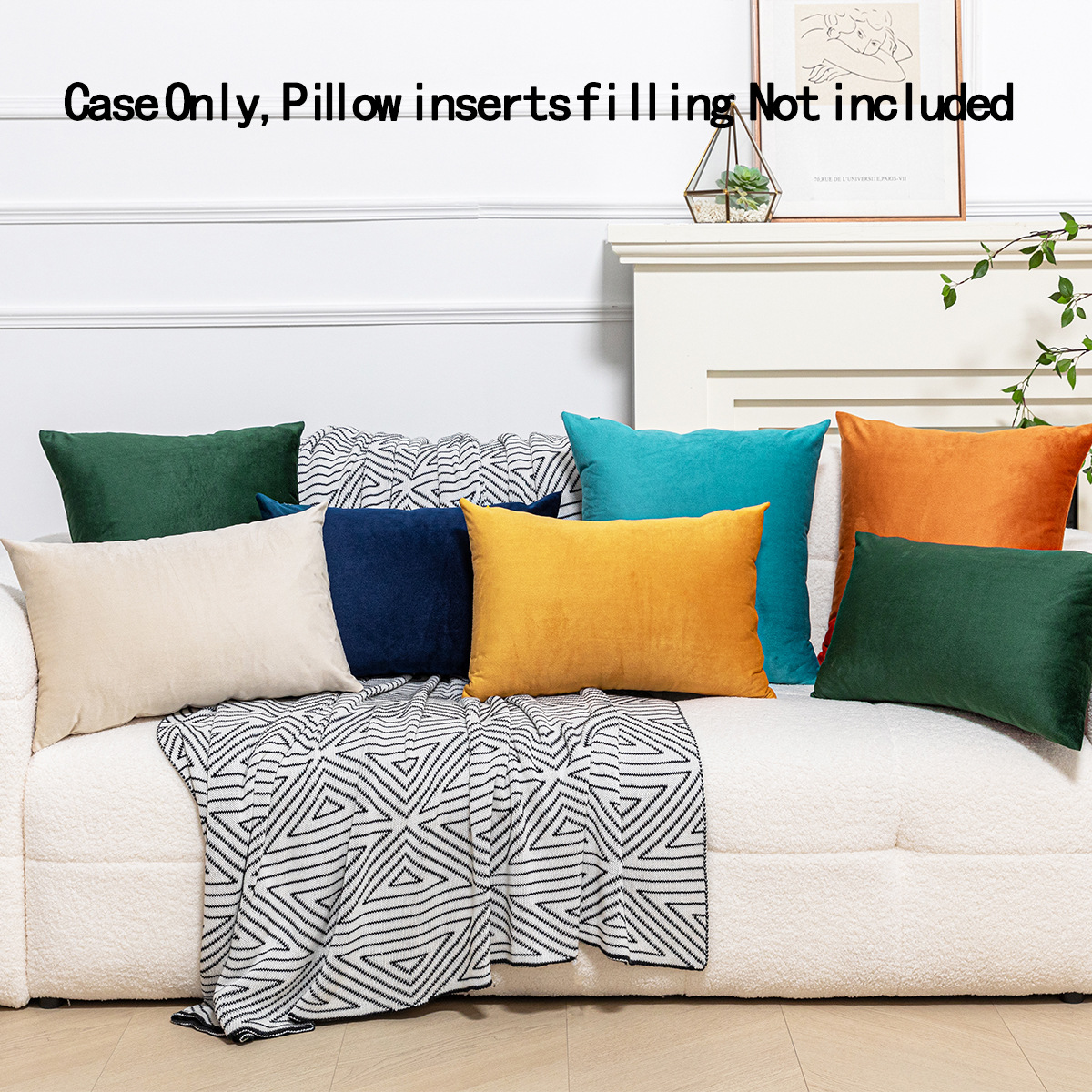 Nordic Simple Solid Color Thickened Dutch Velvet Color Candy Pillow Bedroom Bedside Cushion Cover_voghion.com