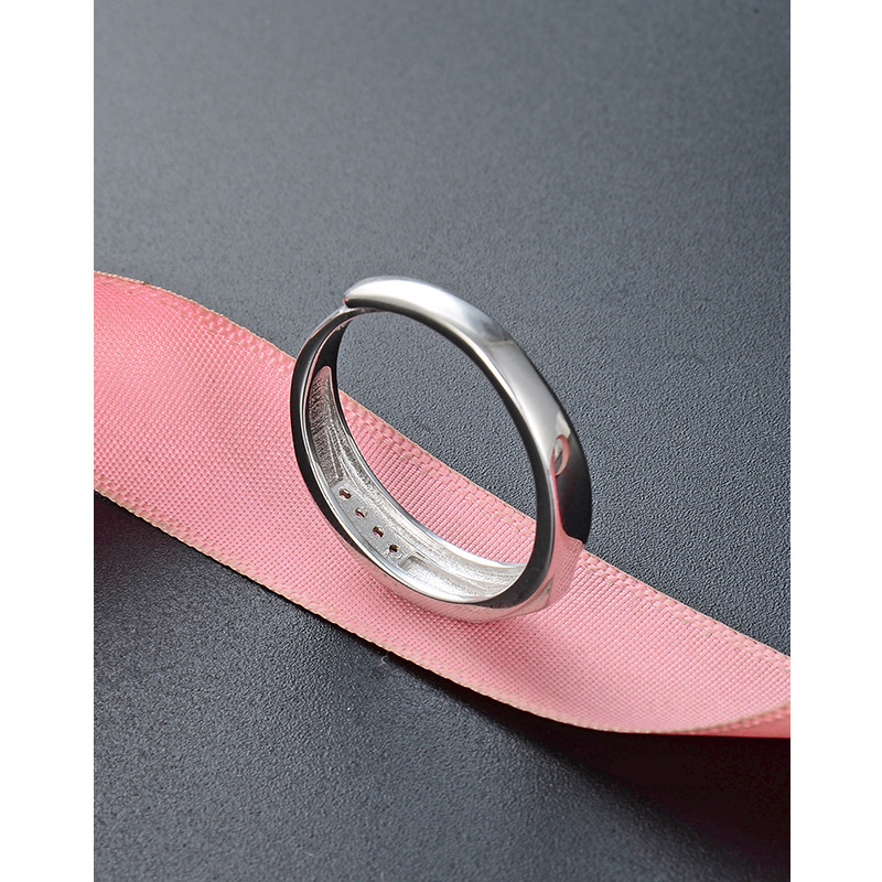 Diamante s925 anillo de plata joyería de las mujeres Corea del Sur Dongdaemun simple dulce geométrico anillo abierto al por mayor