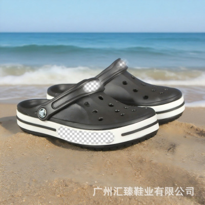 Модные тапочки в стиле Crocs подходит для мужчин и женщин, универсальная высококачественная пляжная пляжная обувь, для влюбленных